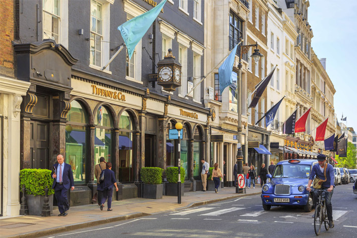 London’s Bond Street - home to some of the most expensive retail space in the world
